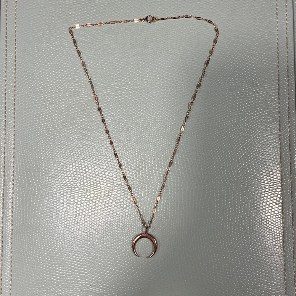 Lili Claspe Rose Gold Filled Moon Necklace
